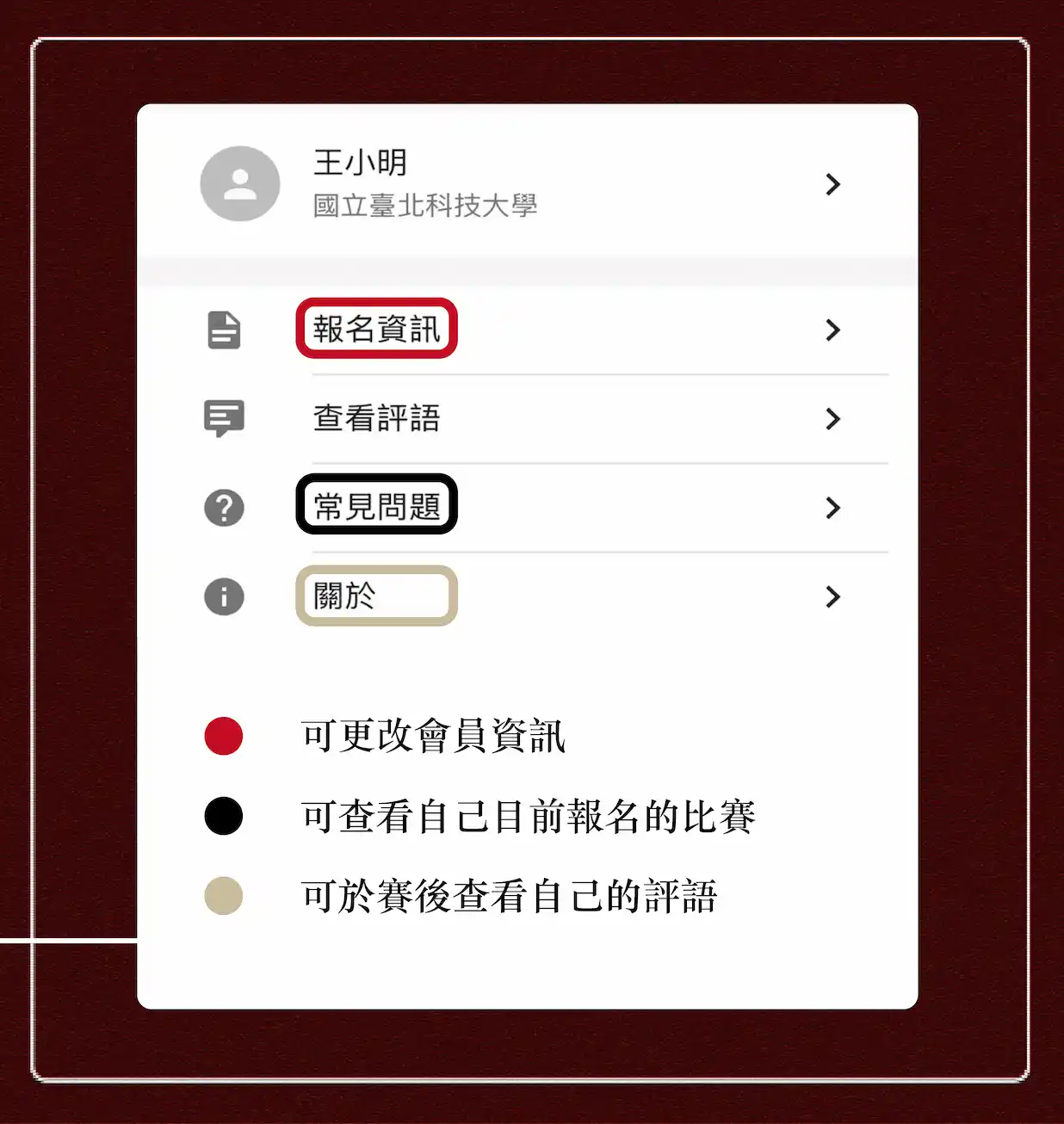「赤弦獎--紅樓琴緣民歌比賽」是采音吉他社最為重要且盛大的活動，自民國 90 年開始舉辦，至今即將進入第二十四屆。希望透過赤弦獎這個比賽，讓參賽者能夠不僅保有赤子之心，還能實踐對音樂的熱愛，在求學生涯中能有機會展現自我，並於賽事中發掘人才，提升國內的音樂素質。